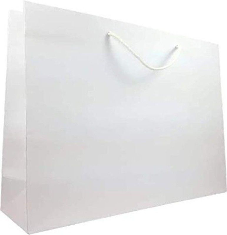 PPJ Printed Party Bag  (White, Pack of 10)