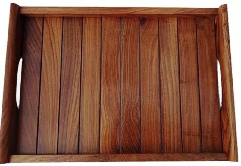 S.A Traders Handmade & Handcrafted Wooden Large Tray for Serving Sheesham Wood Serving Tray Tray