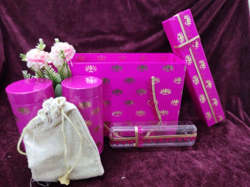 Badhai Premium Gifting Printed Party Bag  (Pink, Pack of 1)