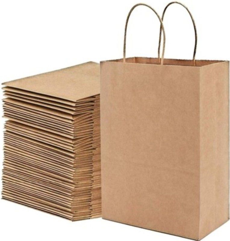 Suman Tex Solid Party Bag  (Brown, Pack of 50)