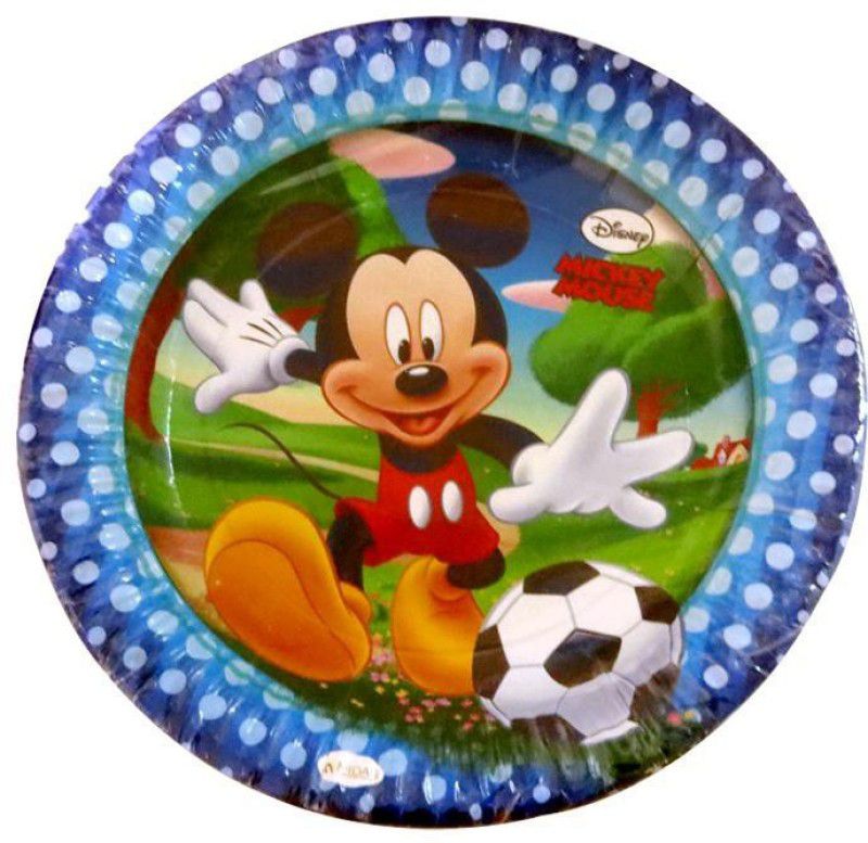 FUNCART Mickey Mouse Theme Quarter Plate  (Pack of 10)