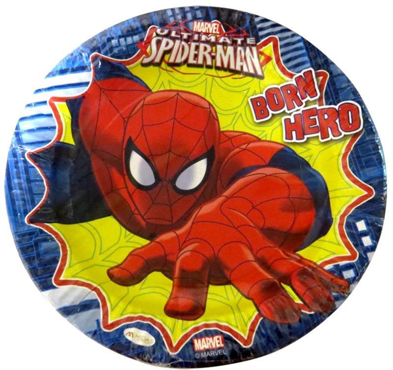 FUNCART Spiderman1_Theme Half Plate  (Pack of 10, Microwave Safe)