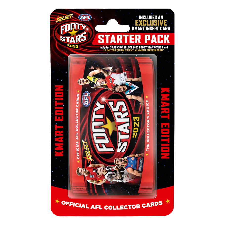 Official Select AFL Footy Stars 2023 Collector Cards Starter Pack Kmart Edition