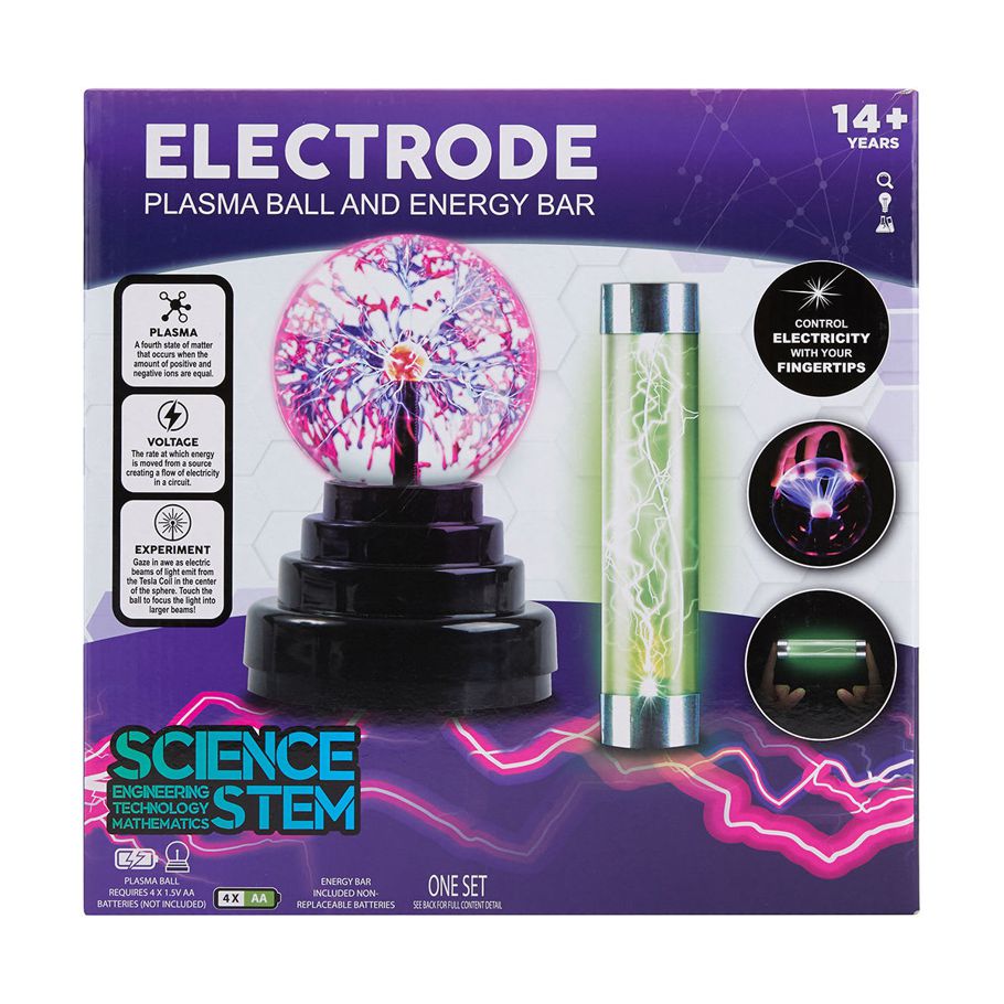 Science Squad Electrode Plasma Ball and Energy Bar