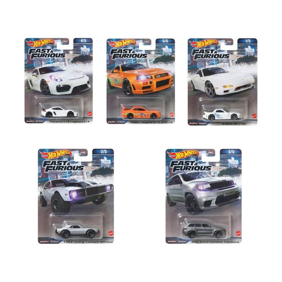 Hot Wheels Premium Fast & Furious 1:64 scale Cars - Assorted