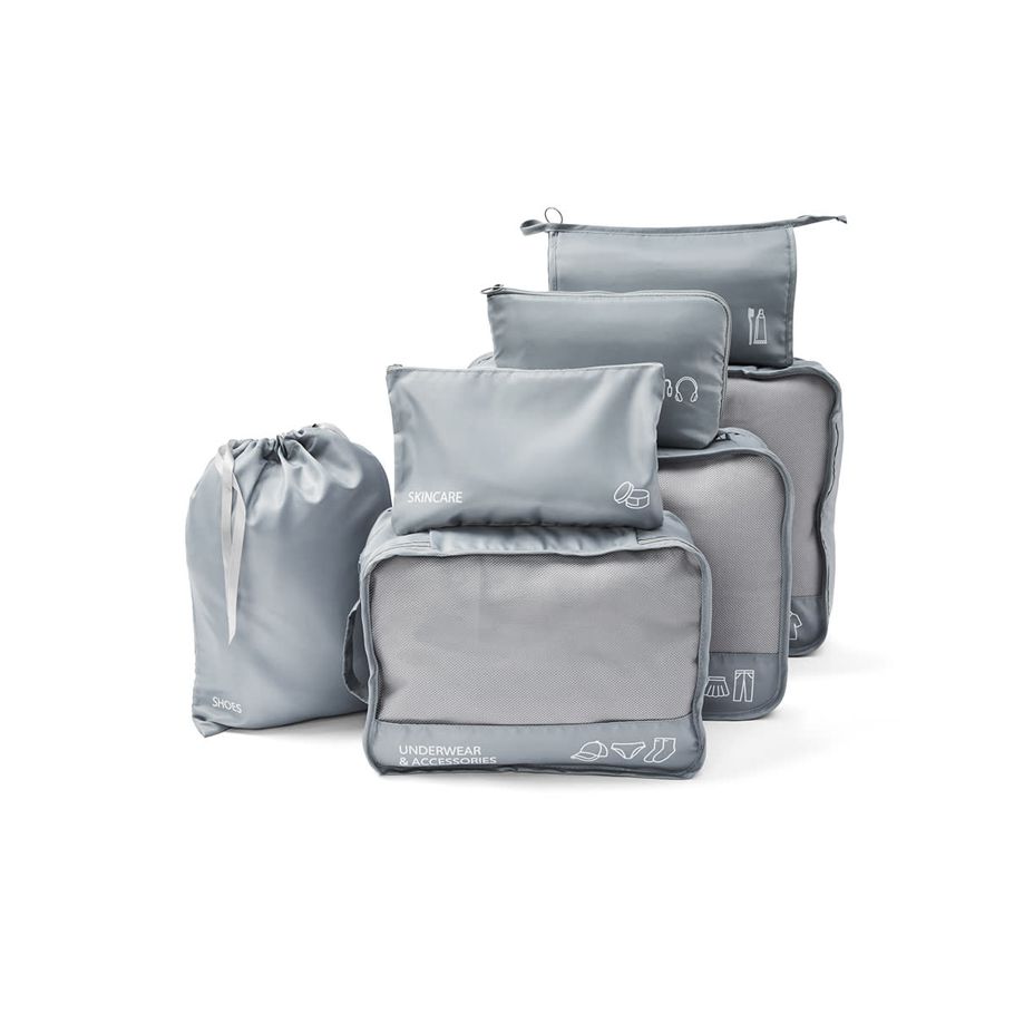 7 Piece Packing Cube - Grey