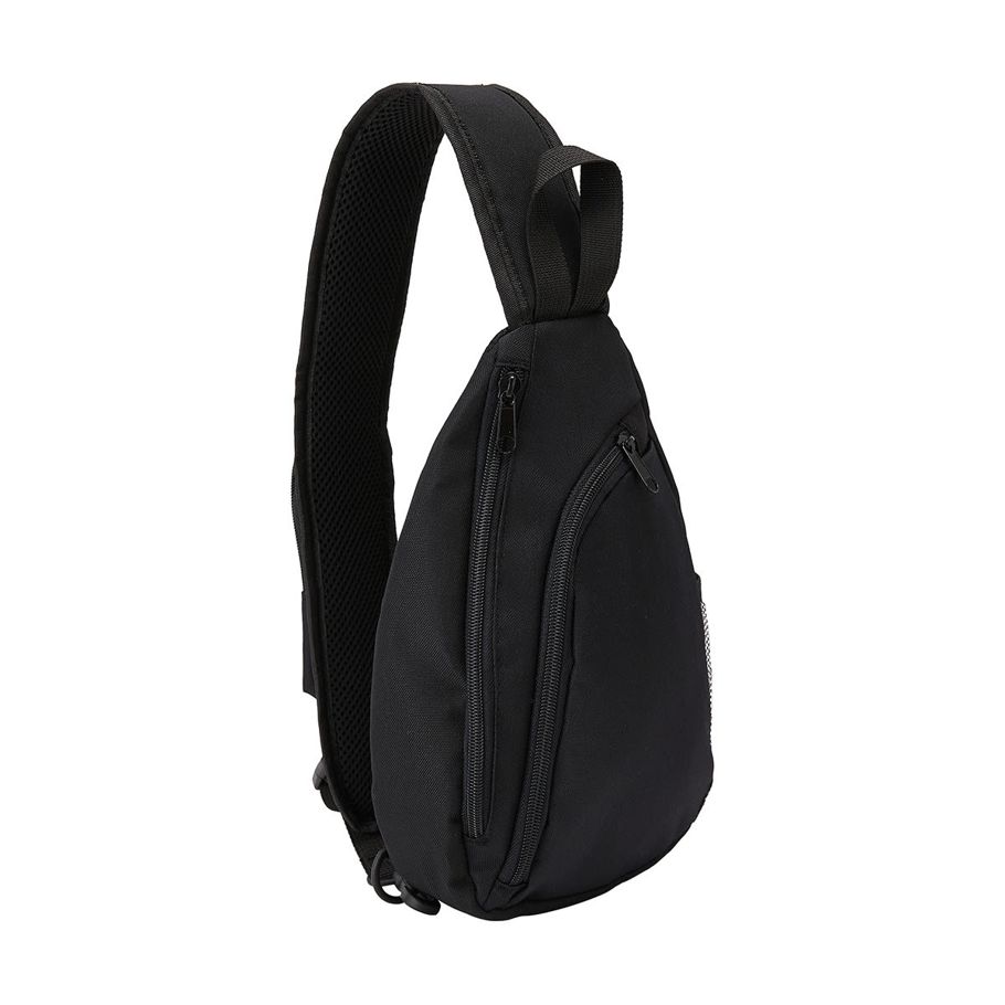 Travel Crossbody Teardrop Shape Bag - Black