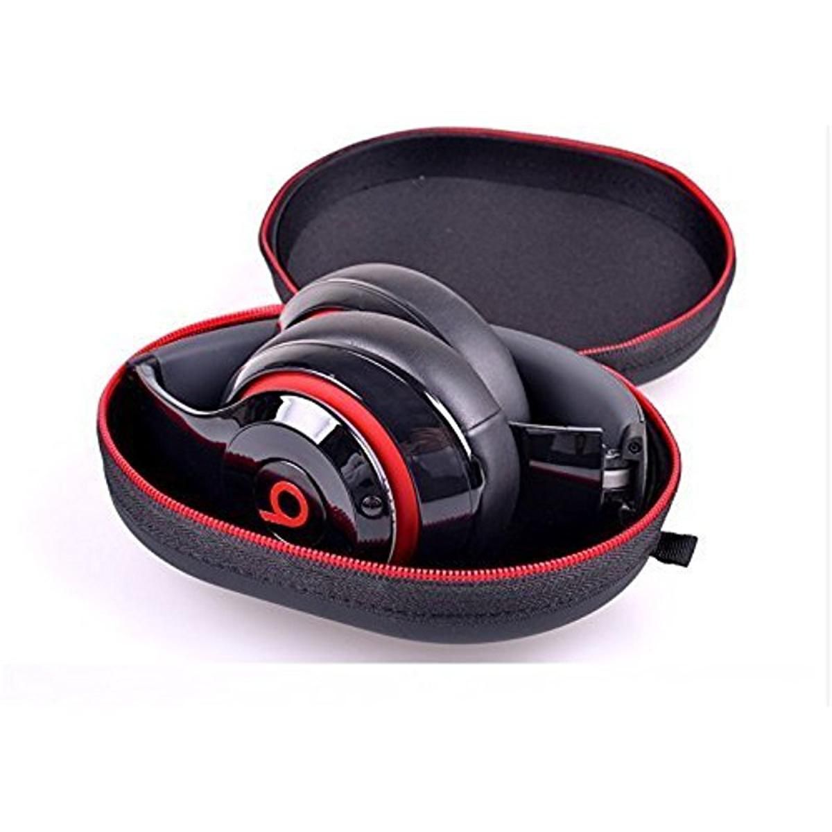 Matte Zipper Earphones Carrying Case for Beats  by Dr.Dre Studio, Solo Wireless, Solo, Solo HD Over-ear Headphone Replacement Case Pouch Bag Box