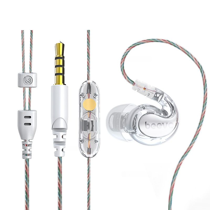 Beevo Running Sport Headphones HIFI Earphone 3.5MM In-ear DJ heavy subwoofer Earbud with Microphone & Remote BV-390