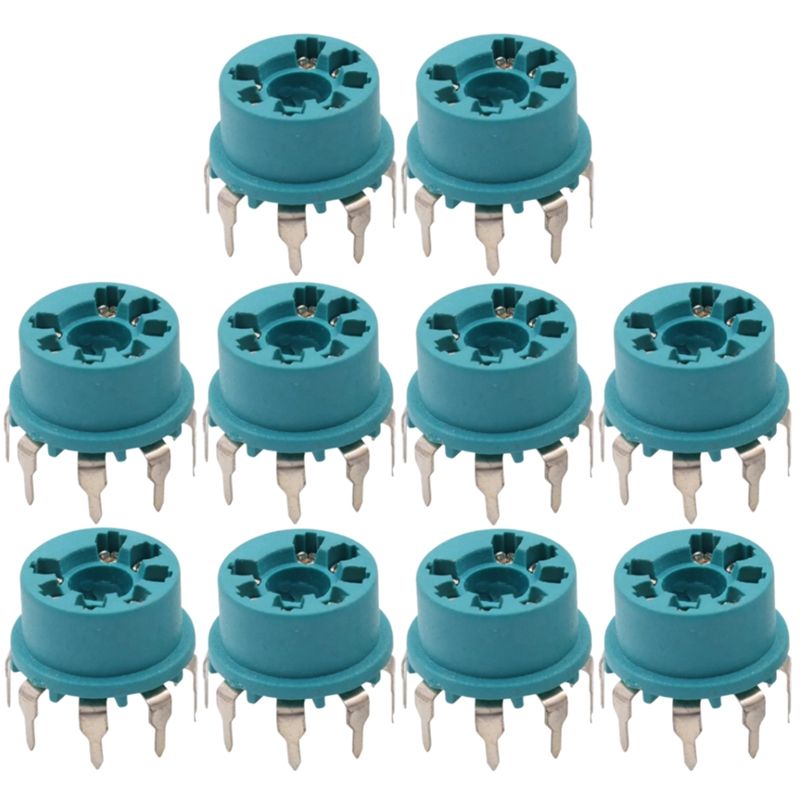 7Pin Plastic Vacuum Tube Socket Valve Base for B&W 6J1 6Z4 6X4 12AE6 6AT6 6BK6 12AV6 6AQ6 6J5 Hifi Audio AMP 10Pcs