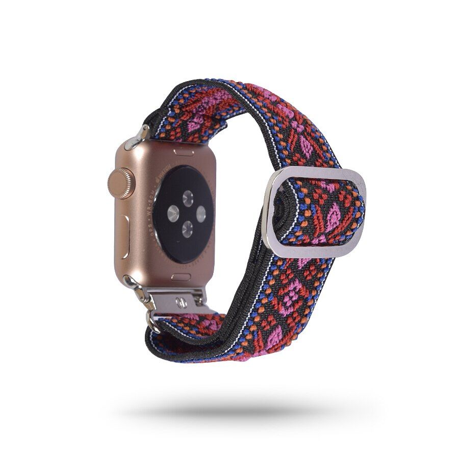 Scrunchie Elastic Strap for Apple Watch band 6 5 4 3 2 1 38mm 40mm  42 mm 44mm Nylon Loop For iwatch 6 se 5/4/3 2 Women Bracelet