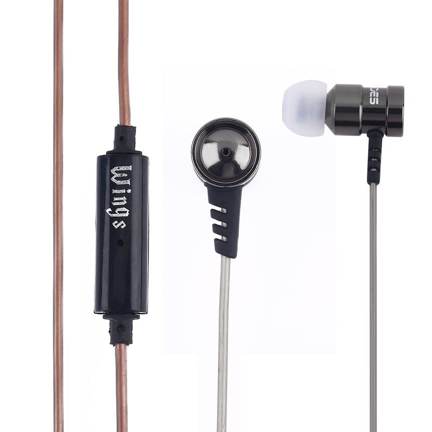 TE Fashionable Metal Design Super Stereo Bass Earphones Clear Voice Experience High Sensitivity Microphone Earphone For Iphone