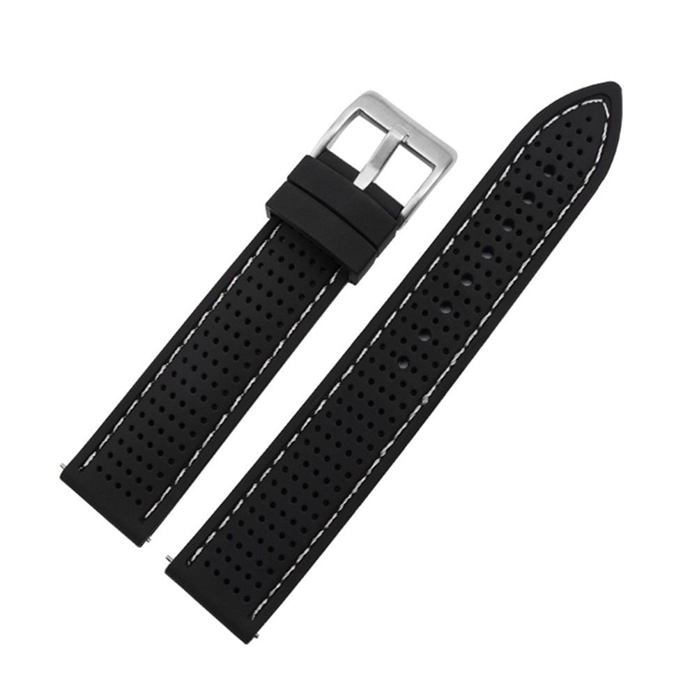 18mm 20mm 22mm 24mm Universal Silicone Strap Quick Release Breathable Bracelet Band for Samsung S3 46mm Huawei Watch GT/2/2e/Pro