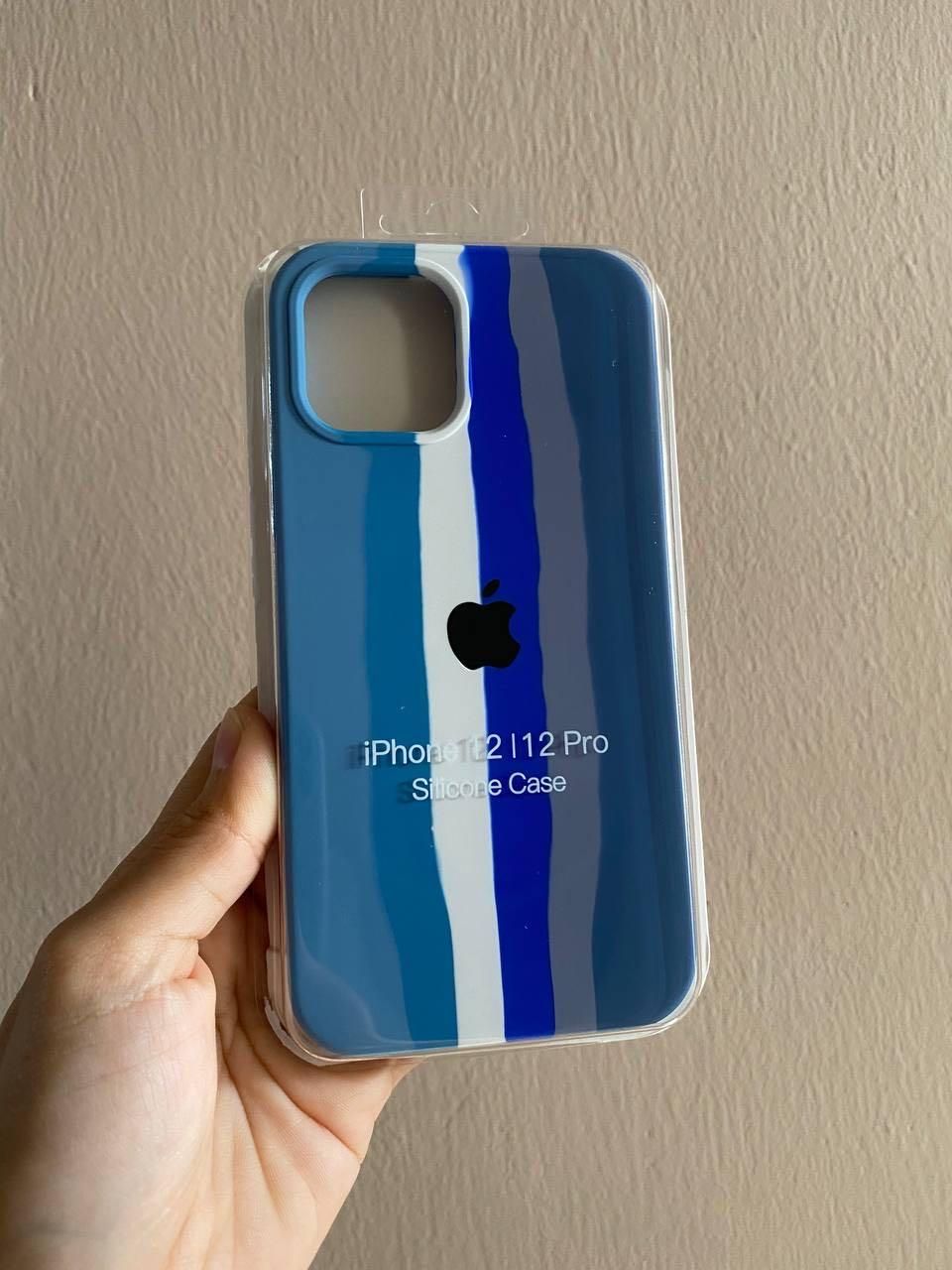 BLUE Rainbow Silicone Case For i-Phone 12 PRO MAX / 12 / 12 PRO / 12 MINI / 11 PRO MAX / 11 PRO / 11 / XS MAX / X / XR / XS / 8 / 7 / 6 / 6+ / 7+ / 8+ BACK COVER