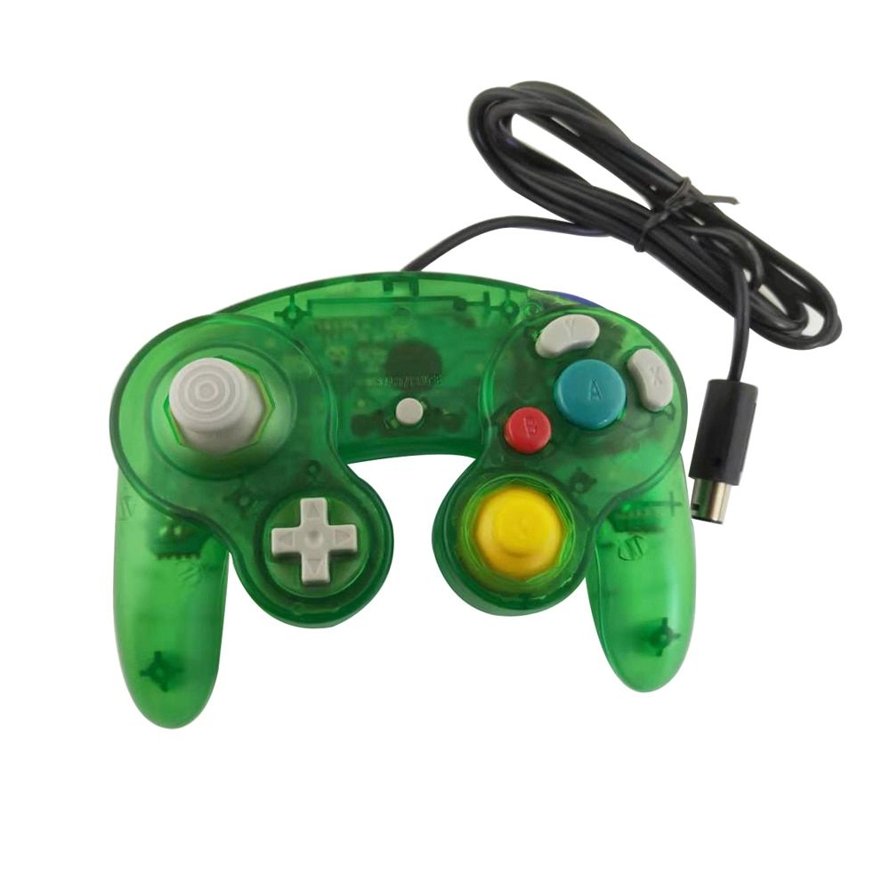 Transparent color Wired Gamepad Controller Joypad with Single Point For GameCube PC for N-G-C Joystick
