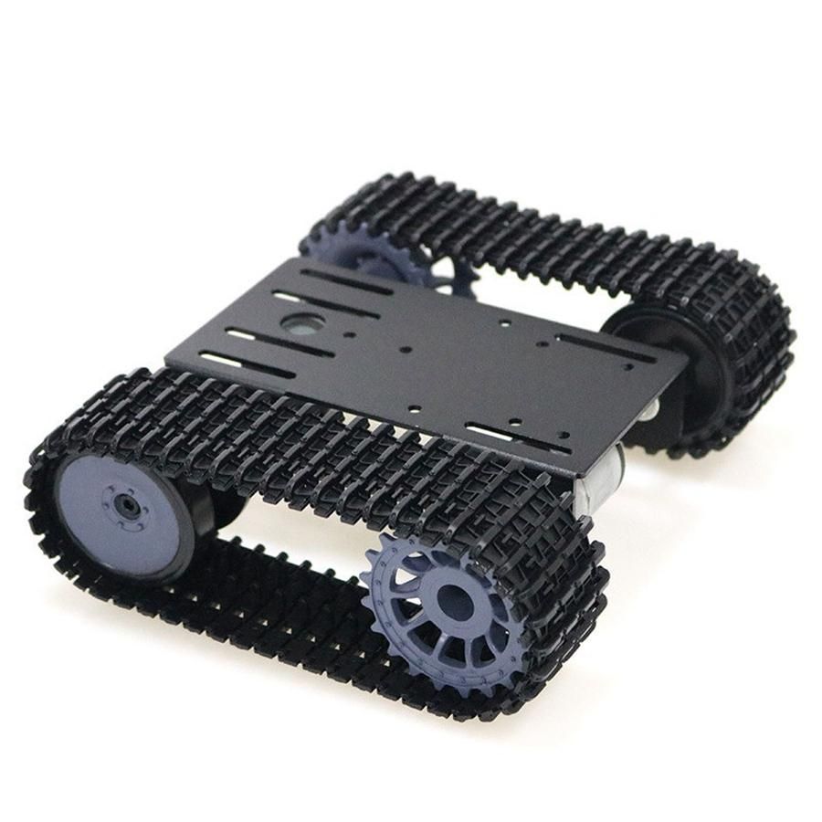 Plataforma de Robot Rastreador de Orugas Rastreado Chasis de Carro Tanque Inteligente con Motor Dual DC 12V para Bricolaje para Arduino T101-P / TP101