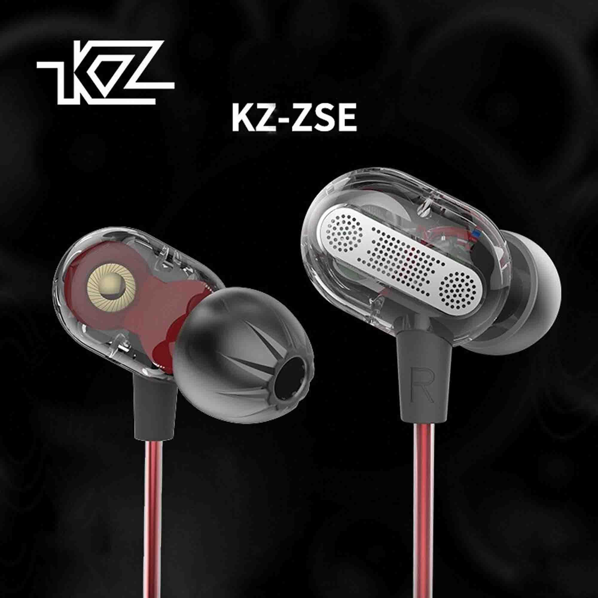 Kz Zse Dual Driver Noise Isolating Bass In-Ear Hifi Earphone Wired Stereo Headphones For Sleep/Sport/Workout/Travel/Running - Headphone