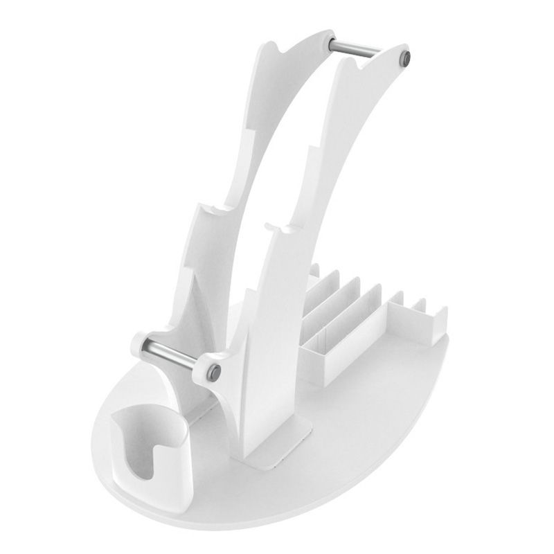 JYS Game Controller Stand Desktop Holder Anti-Slip Bracket Headset Remote Stand for PS5/PS4/Xbox/Switch NS PRO Gamepad White