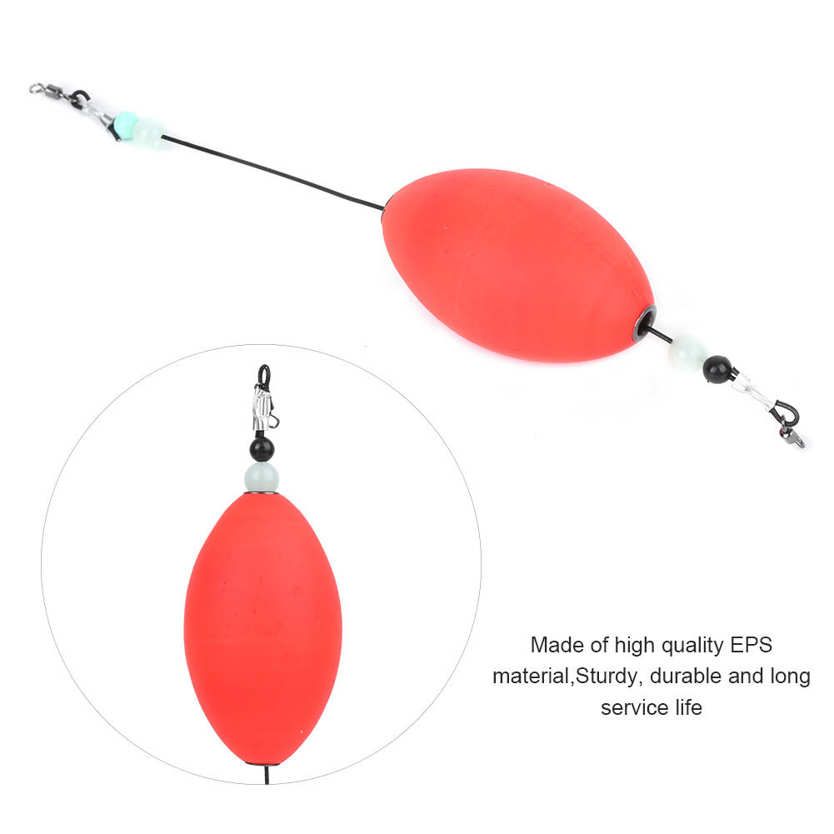 Fishing Accessory EPS Lightweight Red Oval Appearance Sea Float with Steel Wire Tackle Supplies