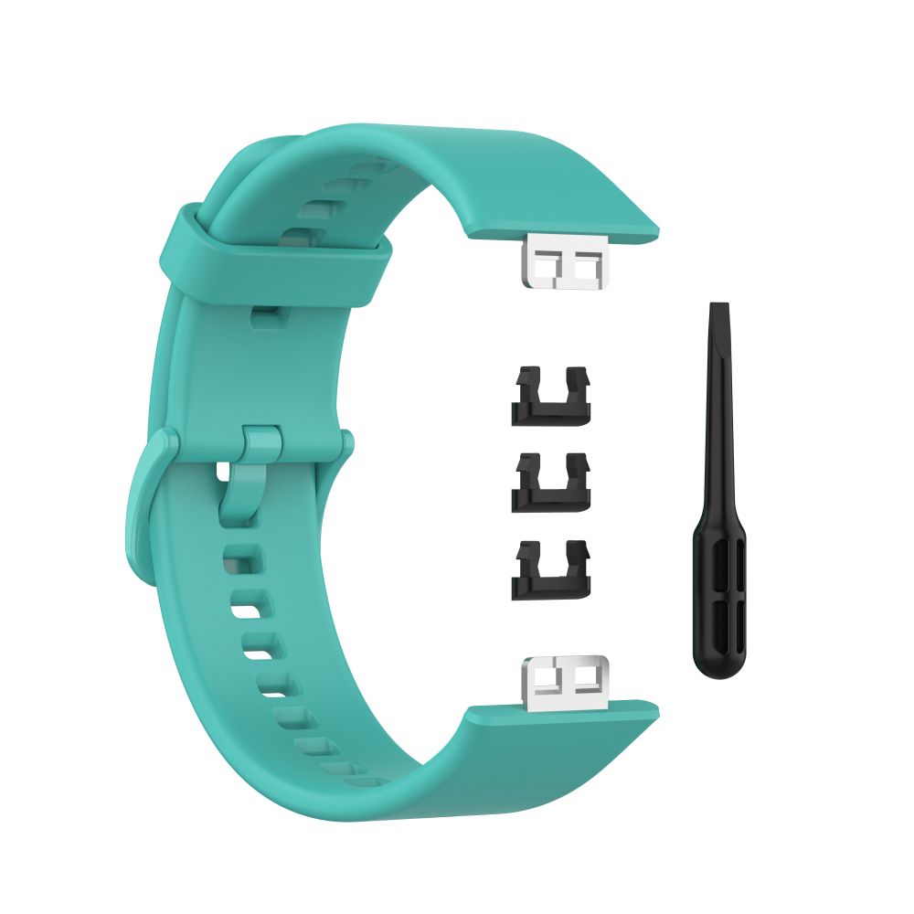 Watch Strap Suitable for Huawei Watch Fit Color Buckle Stainless Steel Head Grain Fit Silicone Strap Watch Accessories