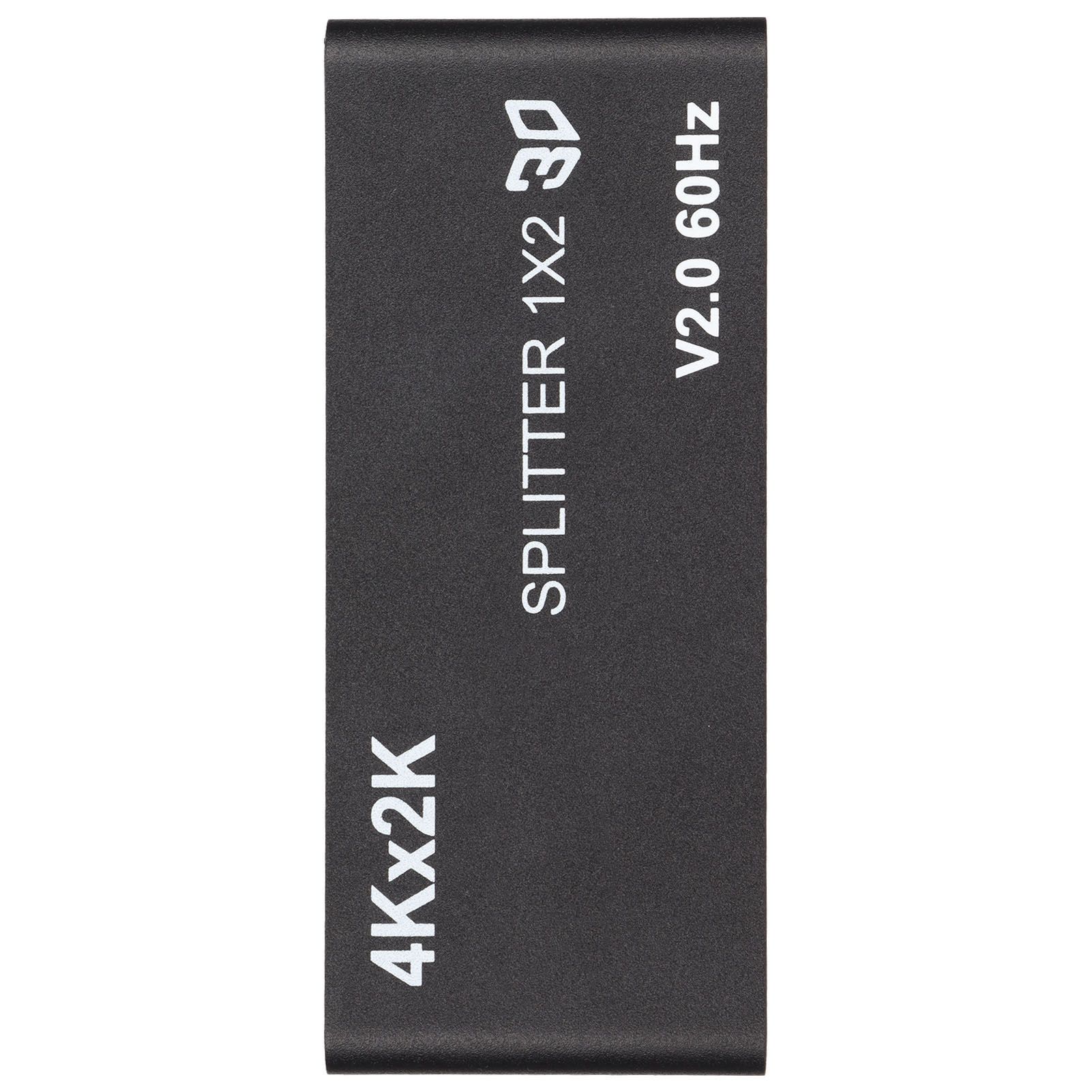 1x2 4Kx2K Splitter 4K/2K Video Adapter 1 In 2 Out Converter HDCP 2.2 1080P