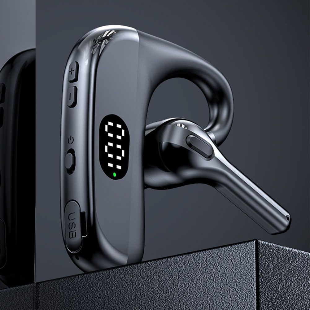 BomBiu X3 Single Business Earphone Bluetooth-compatible 5.2 Wireless Headphone with LED Power Digital Display