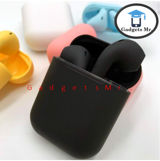 Exclusive i12 TWS Bluetooth 5.0 Earbuds/ Buds Air TWS Earphone, True Wireless Bluetooth Earphones headset Auto Connection, Touch Control & Wireless charging Headset  with Charging Case