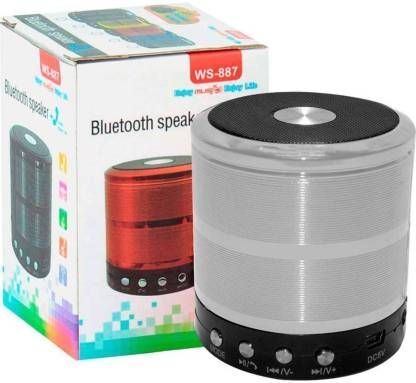 WS 887 Wireless Bluetooth Speaker TF USB FM AUX Portable Music Mini Speaker