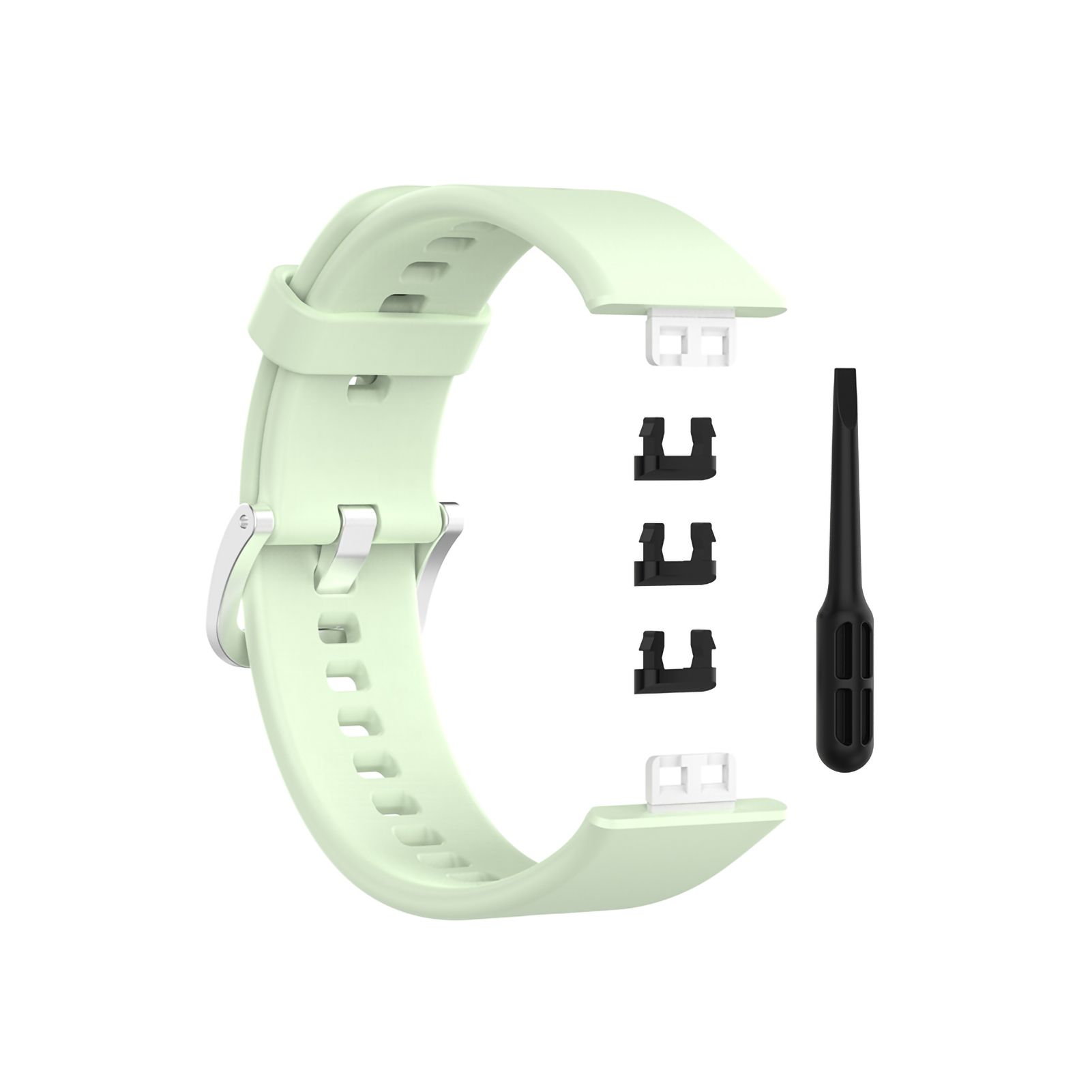 1 Set Watch Band Soft Adjustable Silicone Wristband Bracelet Replacement for Huawei Watch Fit (TIA-B09/TIA-B19)