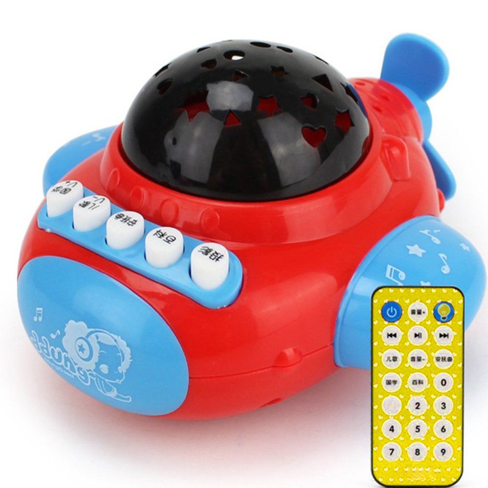 Rchargeable Teaching Machine Appease Small Aircraft Car Puzzle Learning Tool-red small plane
