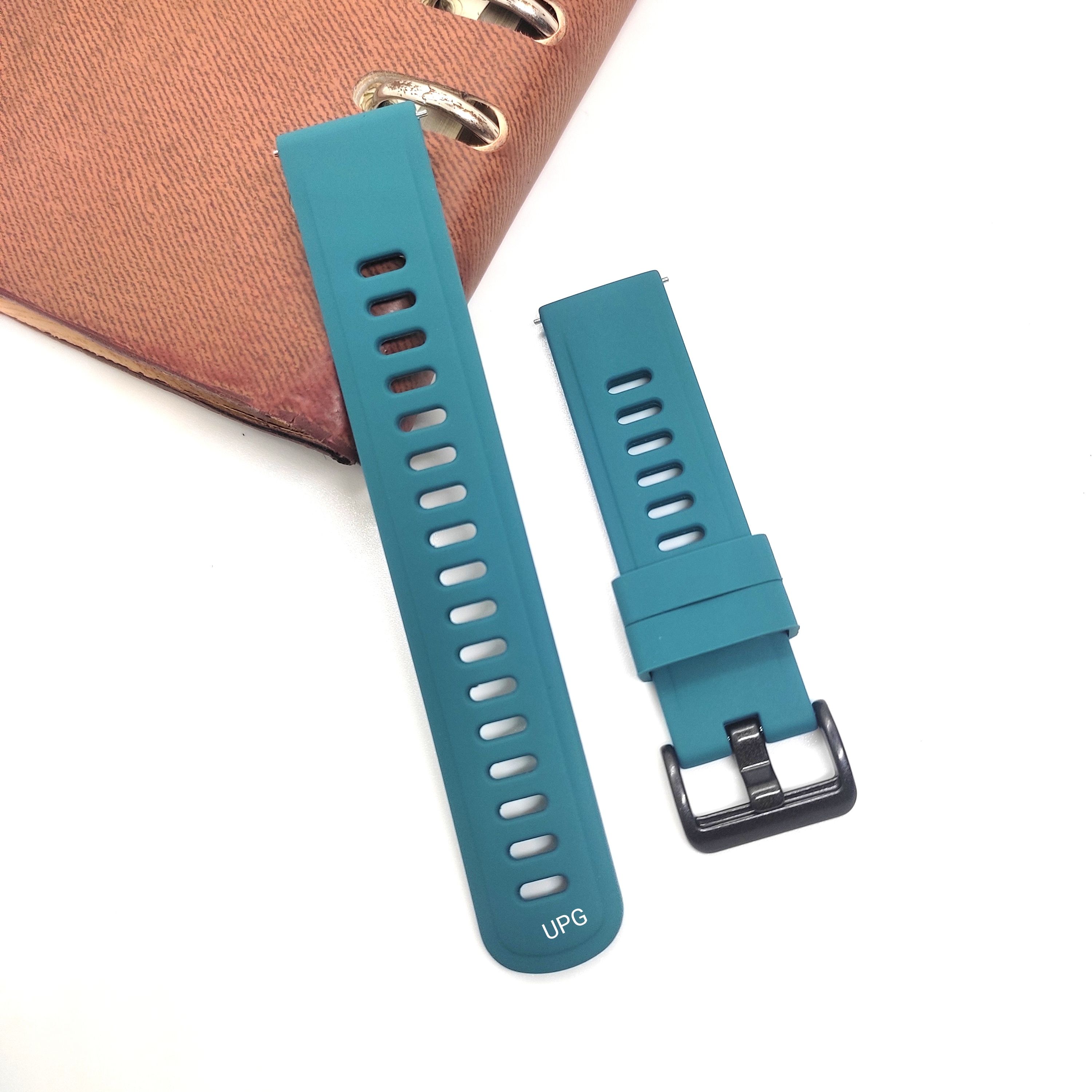Green-22mm Soft Silicone Watchband Wrist Strap Bracelet Replacement for kw66,ls05,gear s3