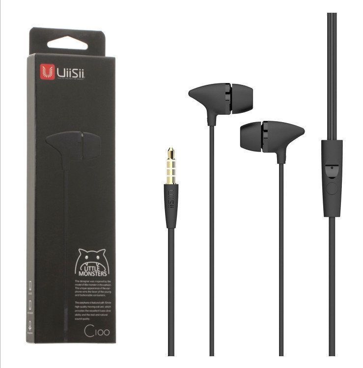 UiiSii C100 In-Ear Headphones Bass Stereo 3.5mm with Microphone