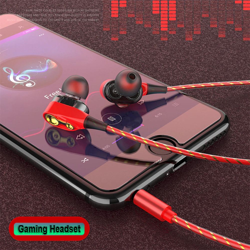 Dual Drive Earphone 3.5mm Super Bass 3D Stereo In Ear Headphone Music in Ear Stereo Headphone