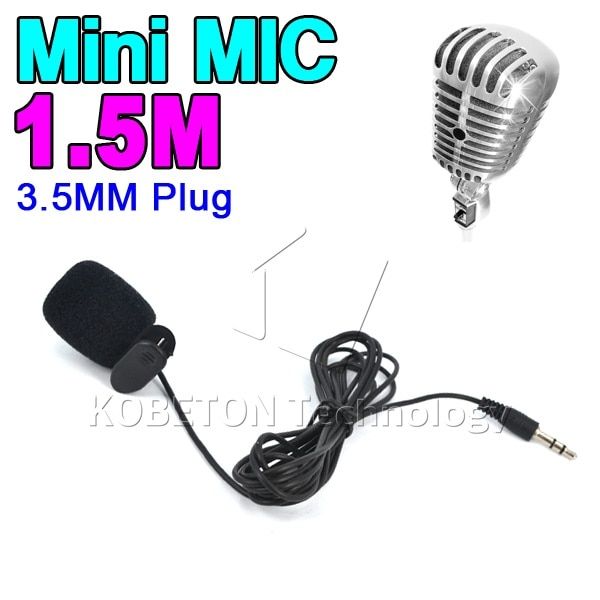 Kebidumei 3.5mm Active Clip Microphone For PC Notebook  MSN with Mini USB External Mic Audio Adaptor Cable Wholesales MIC