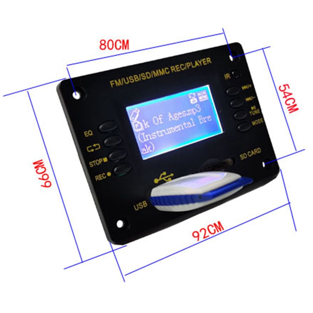 Wireless Bluetooth Audio Decoder LCD Screen DTS Lossless Bluetooth Module HD Video APE/WAV/MP3 Audio Decoding Board