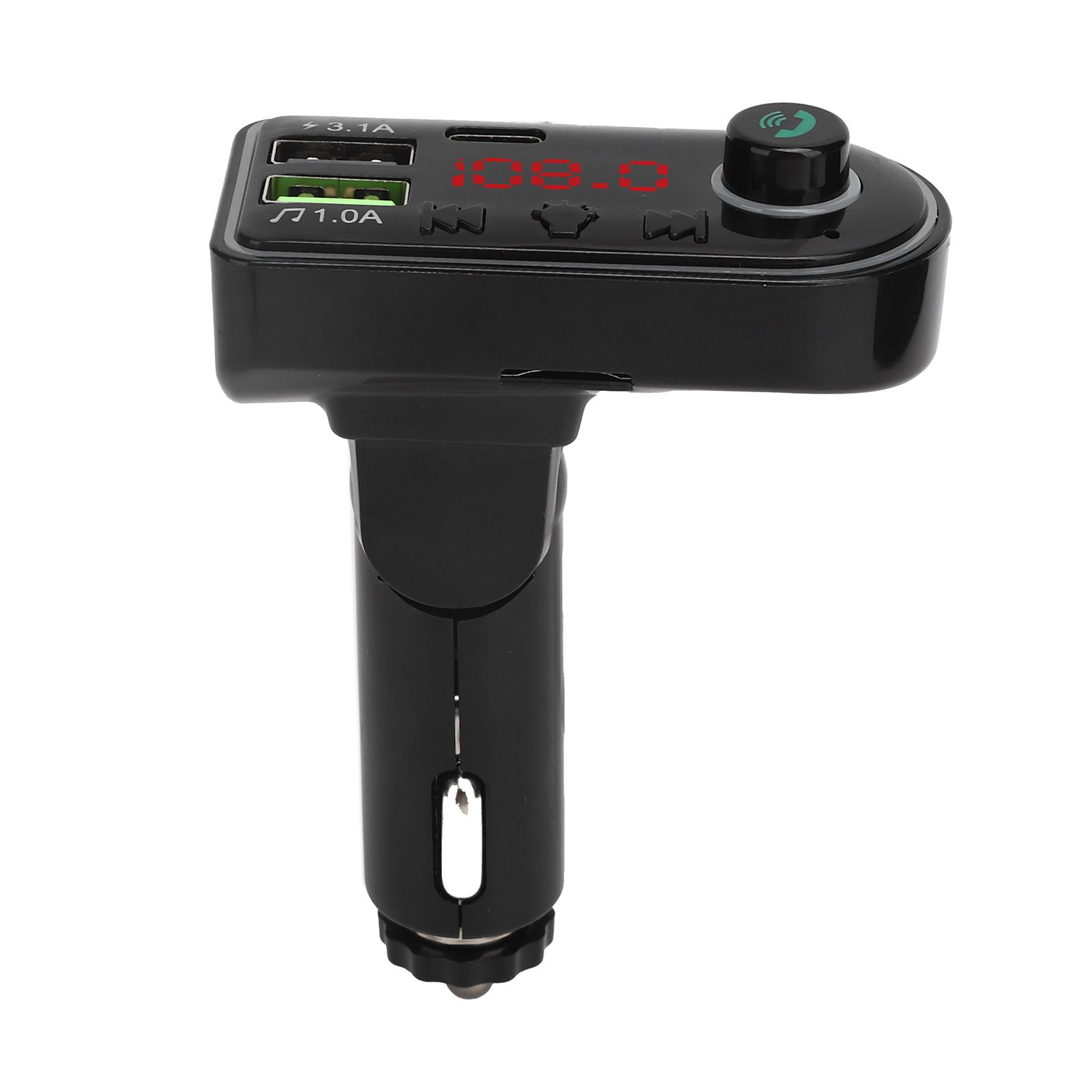 Sala Meng Car USB Charger Bluetooth MP3 Player FM Transmitter Ambient Light with LED Screen