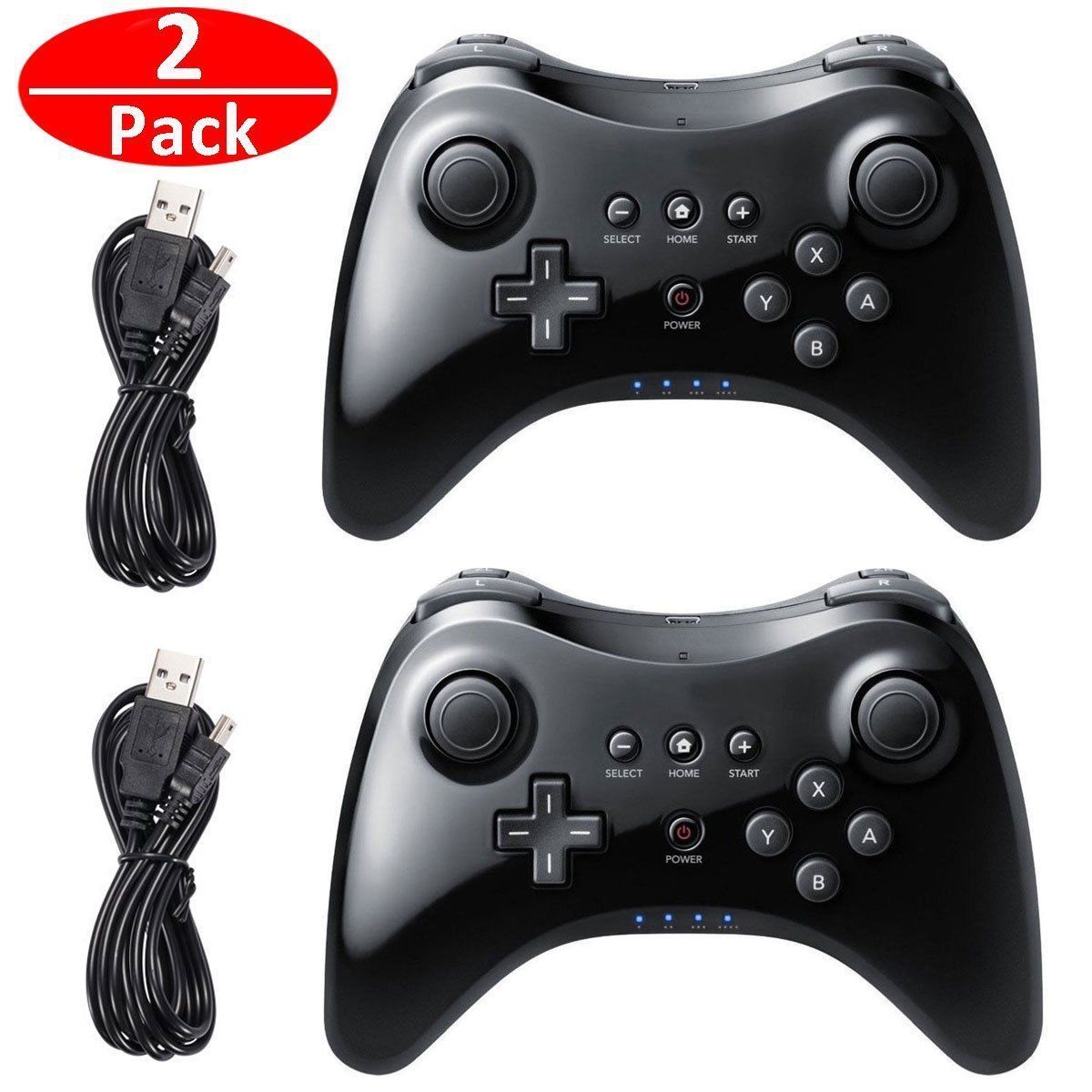 Yfashion Wireless Classic Pro Controller Joystick amepad for Nintend wii U Pro with USB Cable Package