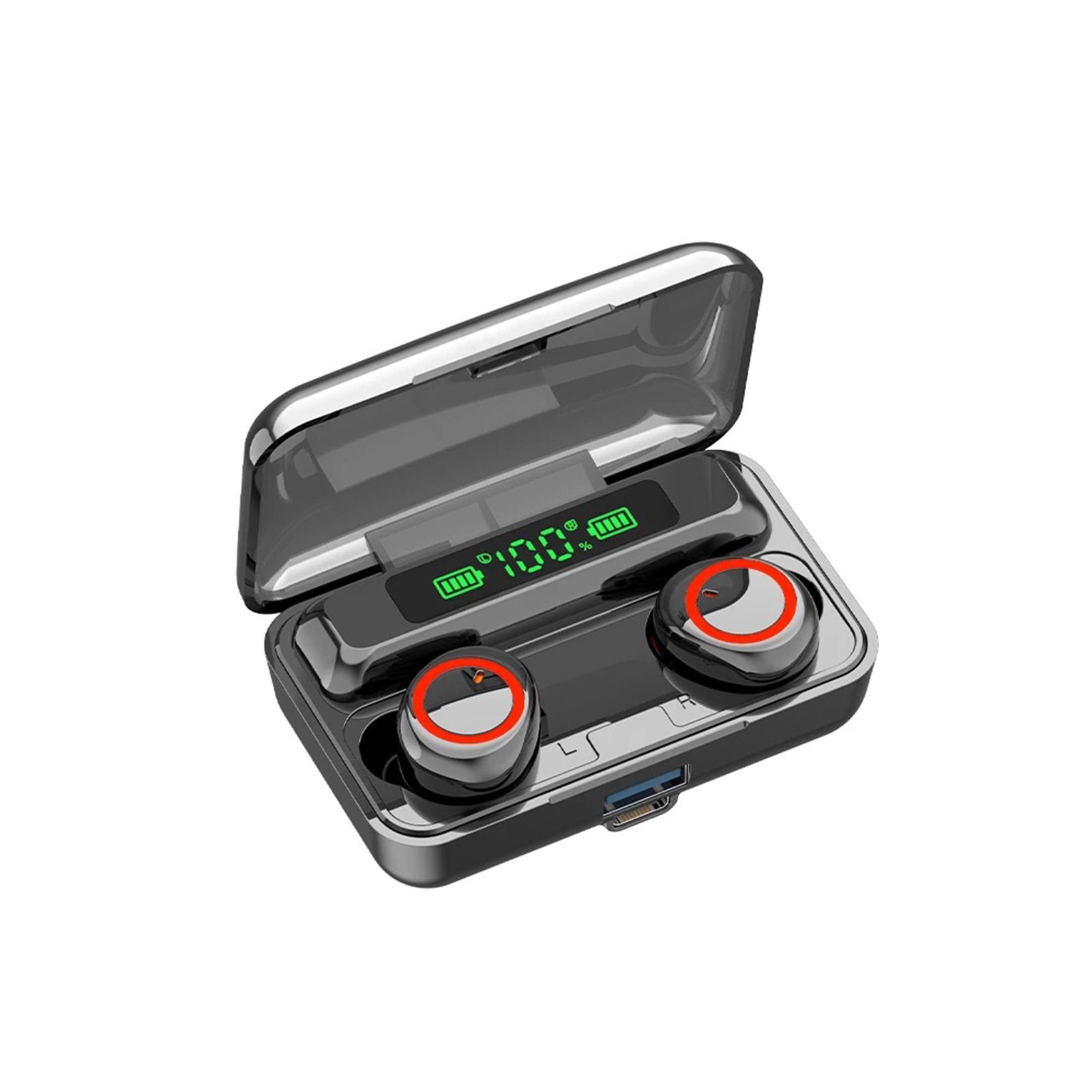 F9-3Bluetooth-compatible 5.1 Wireless Rechargeable Mini 9D Stereo In-ear Earphone