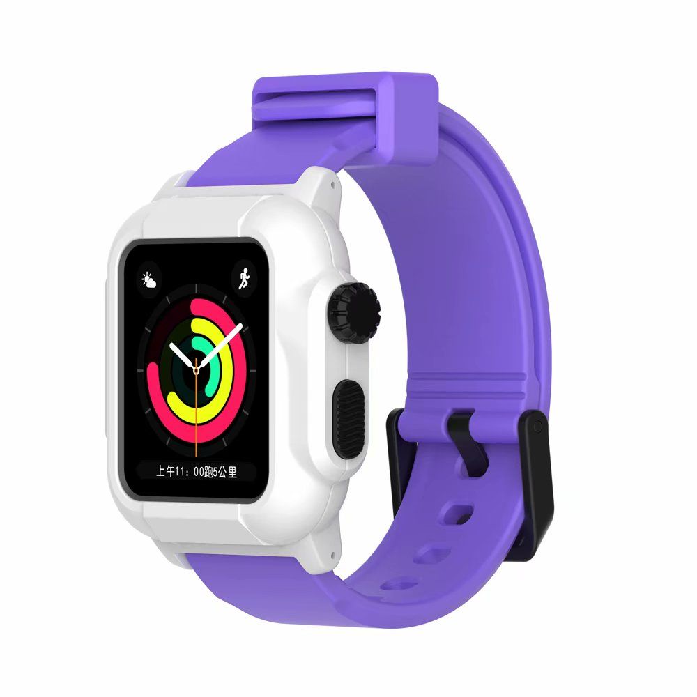 Waterproof case+Strap for Apple Watch band 44mm 40mm iWatch 42mm Luminous Full Protector cover+bracelet Apple watch 5 4 3 SE 6