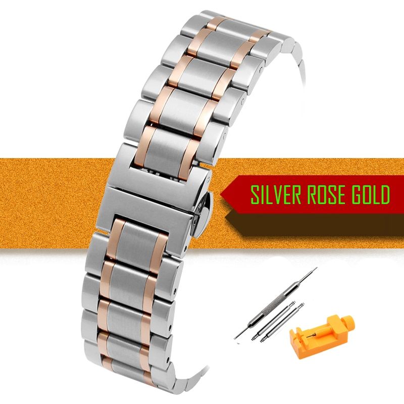 Watch Band Stainless Steel Band Watch Strap Metal Wristband 14mm 16mm 17mm 18mm 19mm 20mm 21mm 22mm 23mm 24mm 26mm Size Width
