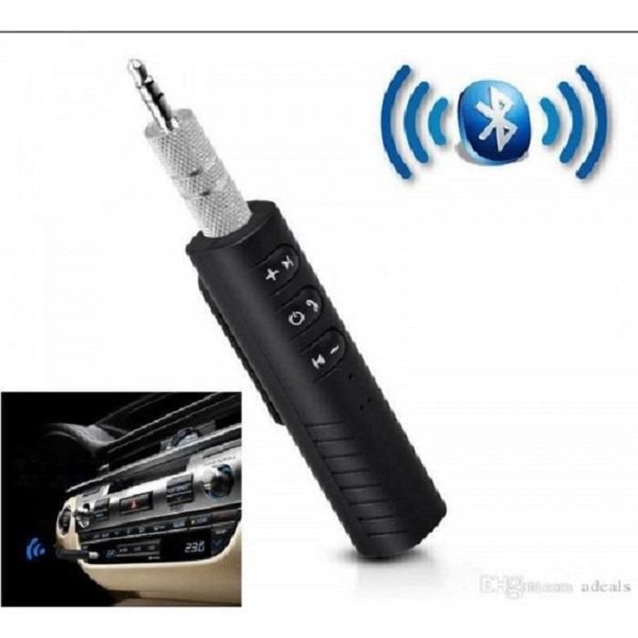 Bluetooth Car Kit Hands free Music Audio Receiver - Black