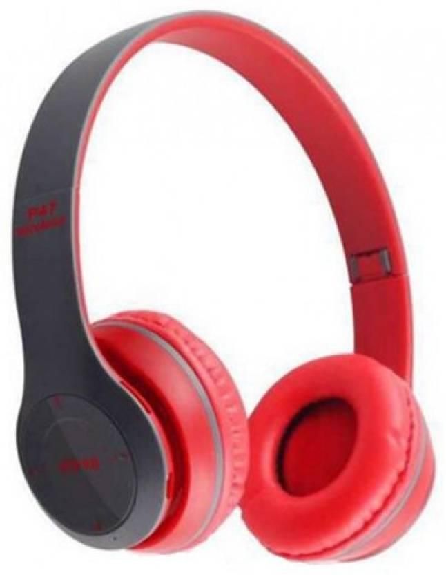 P47 - Wireless Bluetooth Headphone - Red