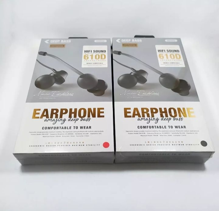 Remax RM 610D Smart Music in-Earphone with microphone New Package