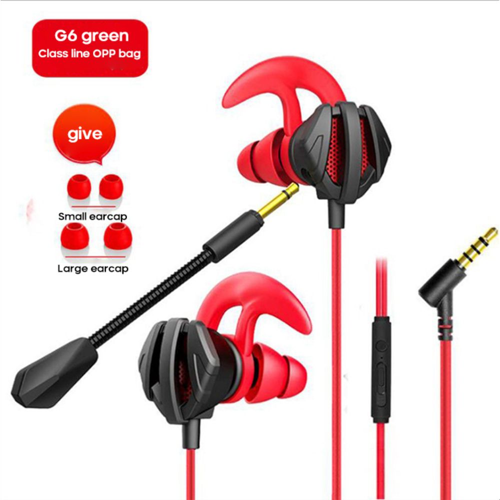 Gaming Earphone In Ear Earphones Wired Earbuds Sport Noise Cancelling Stereo Headset with Microphone Dual Driver
