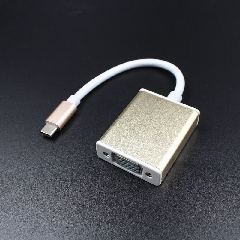 USB 3.1 Type C to VGA Adapter USB-C Male to VGA 1080p Female Converter