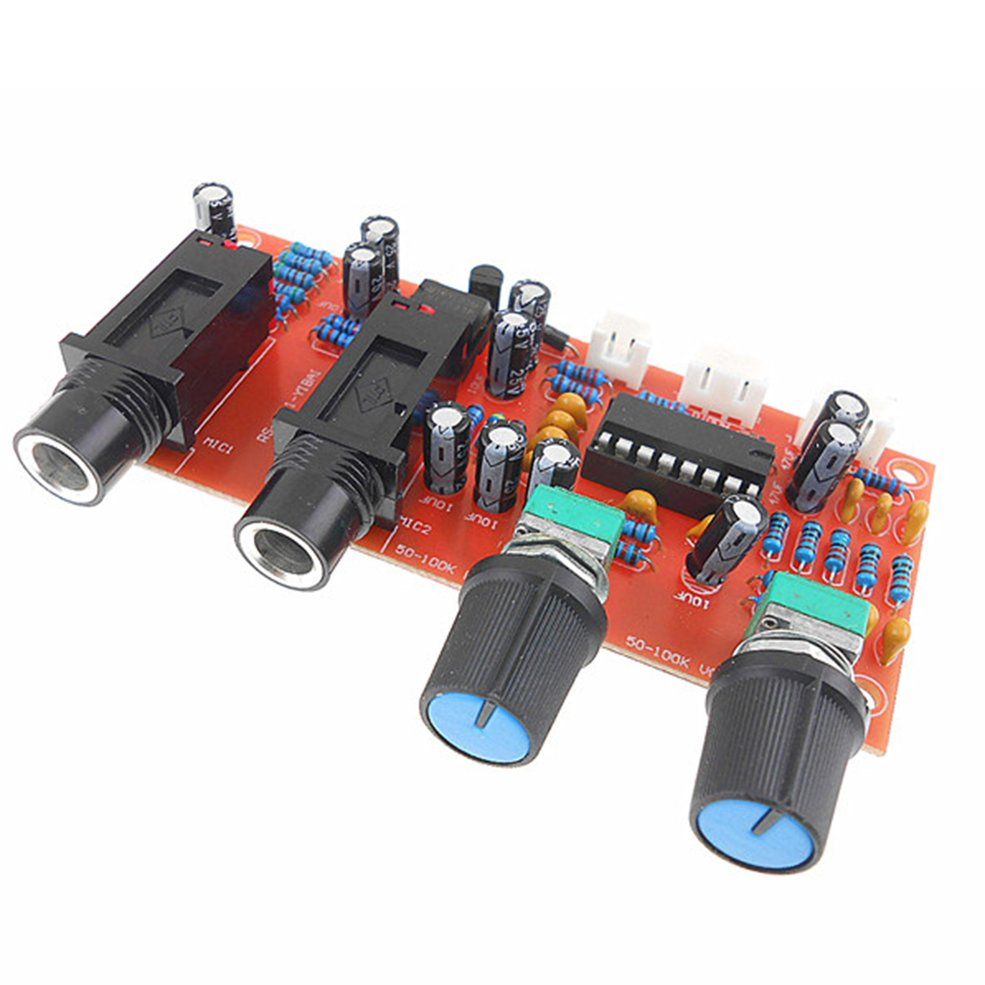 PT2399 NE5532 Microphone Amplifier Board Preamplifier Reverberation Panel-red & black