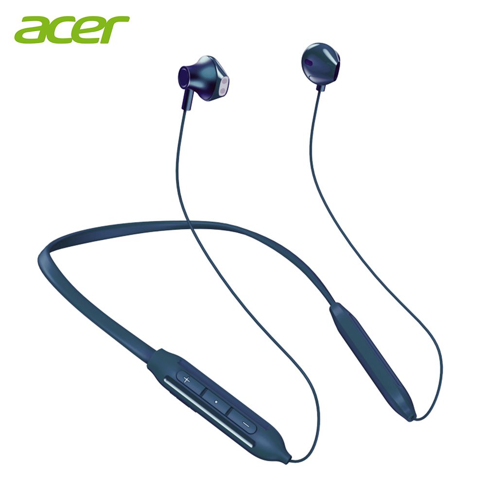 3C Home Acer Neckband Headset BT5.0 Wireless Semi-in-ear Earphones with Noise Reduction/8mm Speaker/Dynamic Driver/Ergonomic Headphone for Sports/Music Compatible with iOS Android