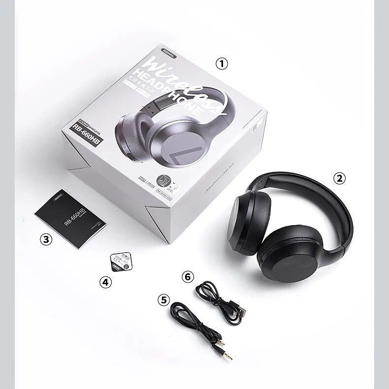 REMAX RB-660HB Multifunctional Wireless Bluetooth Headset with 3.5mm Audio Cable