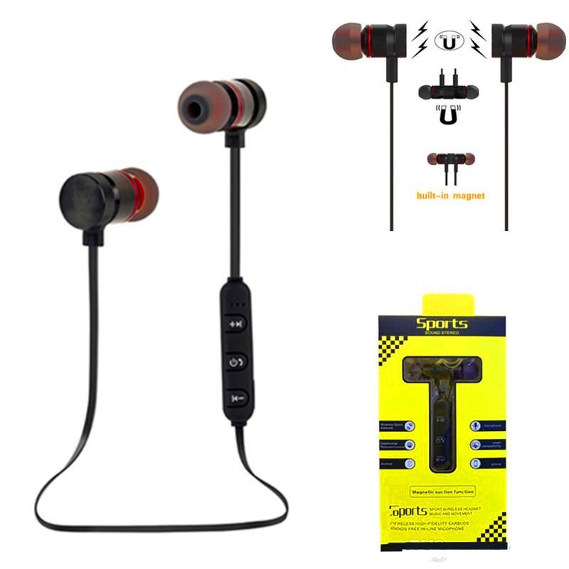 Magnet Bluetooth Wireless Sports Headset with Mic - Multicolor