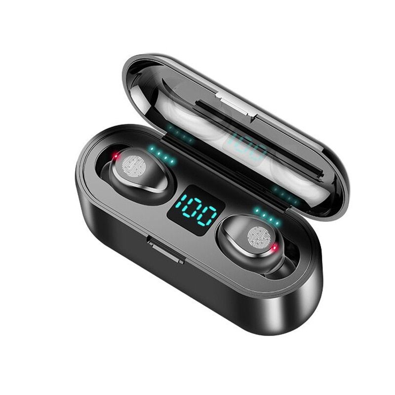 Wireless Earphone Bluetooth V5.0 F9 TWS Wireless Bluetooth Headphone LED Display 2000mAh Charging Box Headsets With Microphone